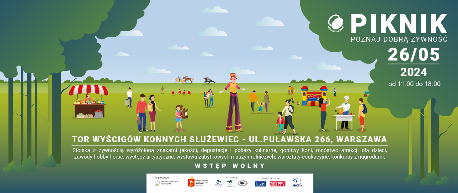 Grafika informująca o wydarzeniu: Piknik Poznaj Dobrą Żywność